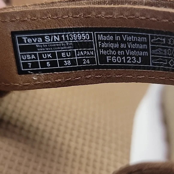 TEVA NWT UNIVERSAL CERES SANDALS SIZE 7 HONEY BROWN WOMENS - Picture 6 of 15